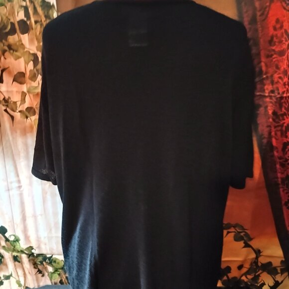 EUC: Sag Harbor Sze. 2X Black Knit Short-Sleeve Sweater - Picture 2 of 4